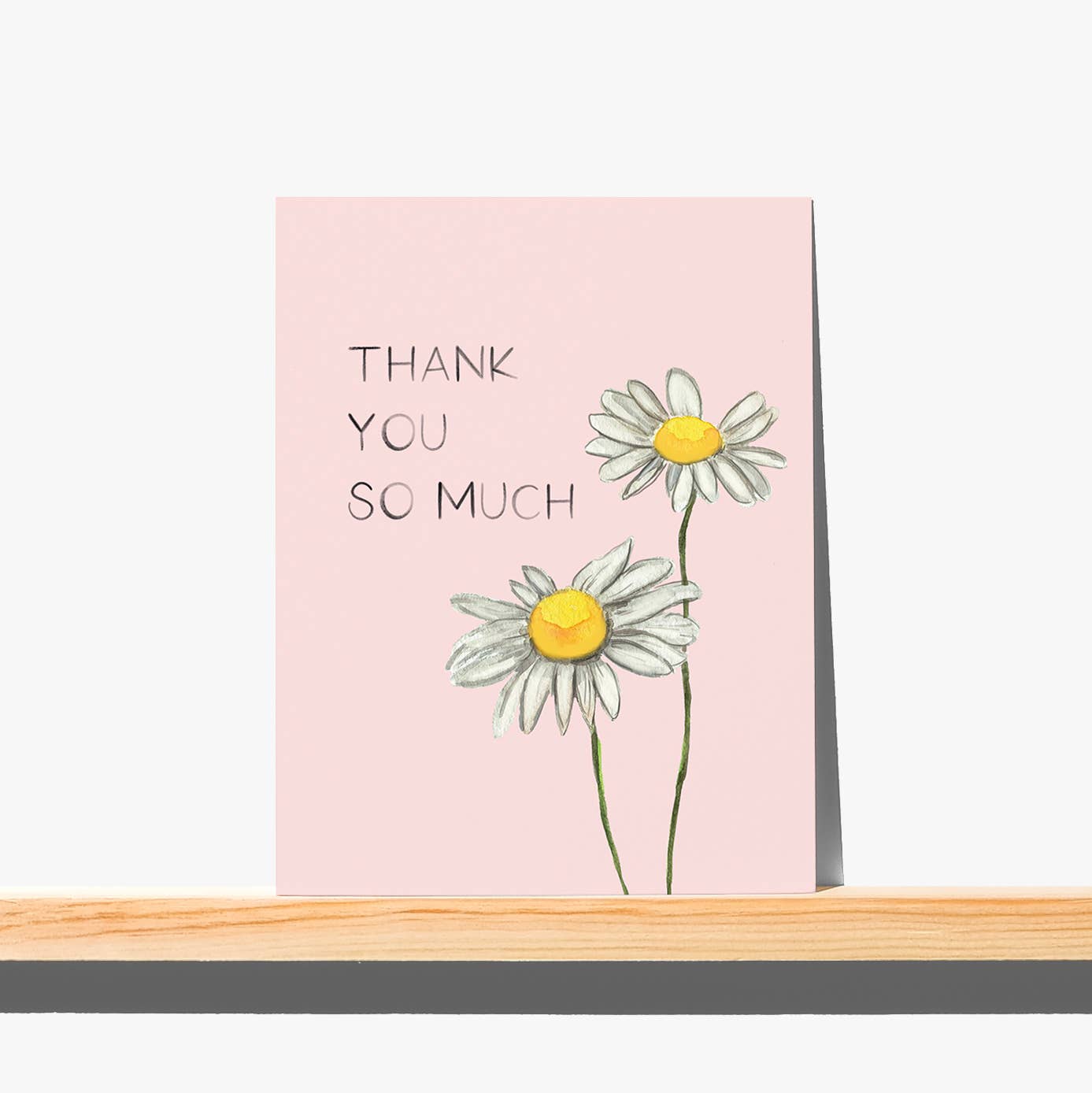 Greeting Card - Watercolor Daisies - Thank You