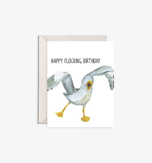 Greeting Card - Flocking Birthday