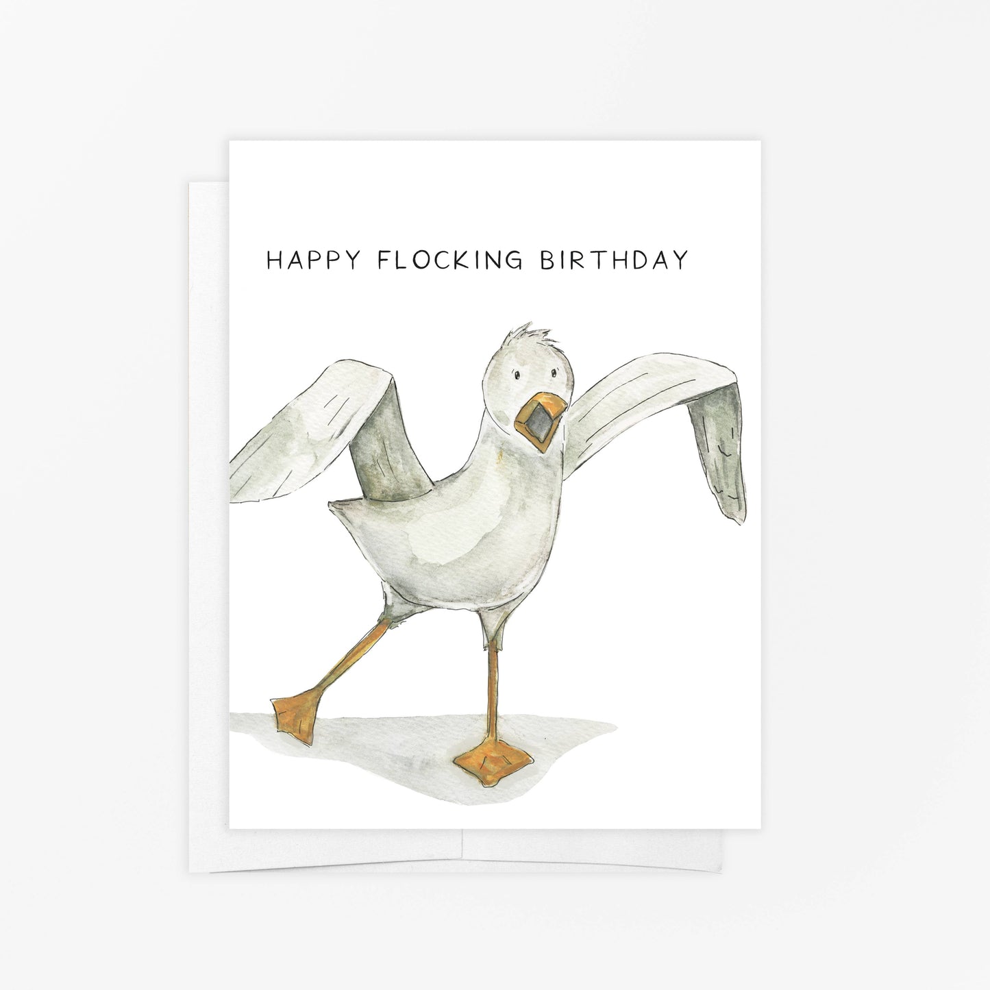 Greeting Card - Happy Flocking Birthday Seagull