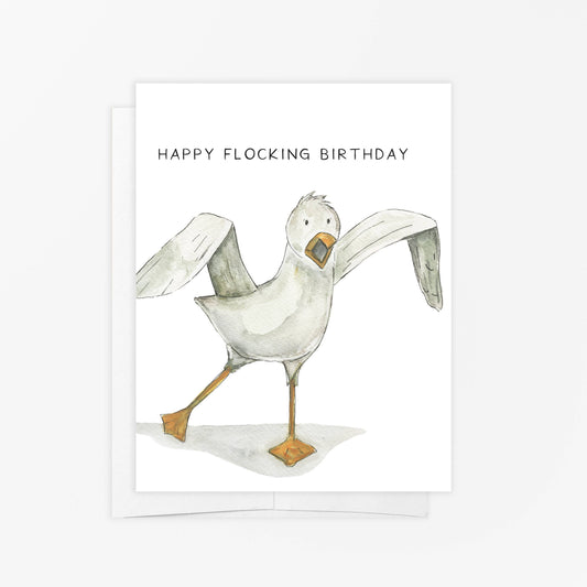 Greeting Card - Happy Flocking Birthday Seagull