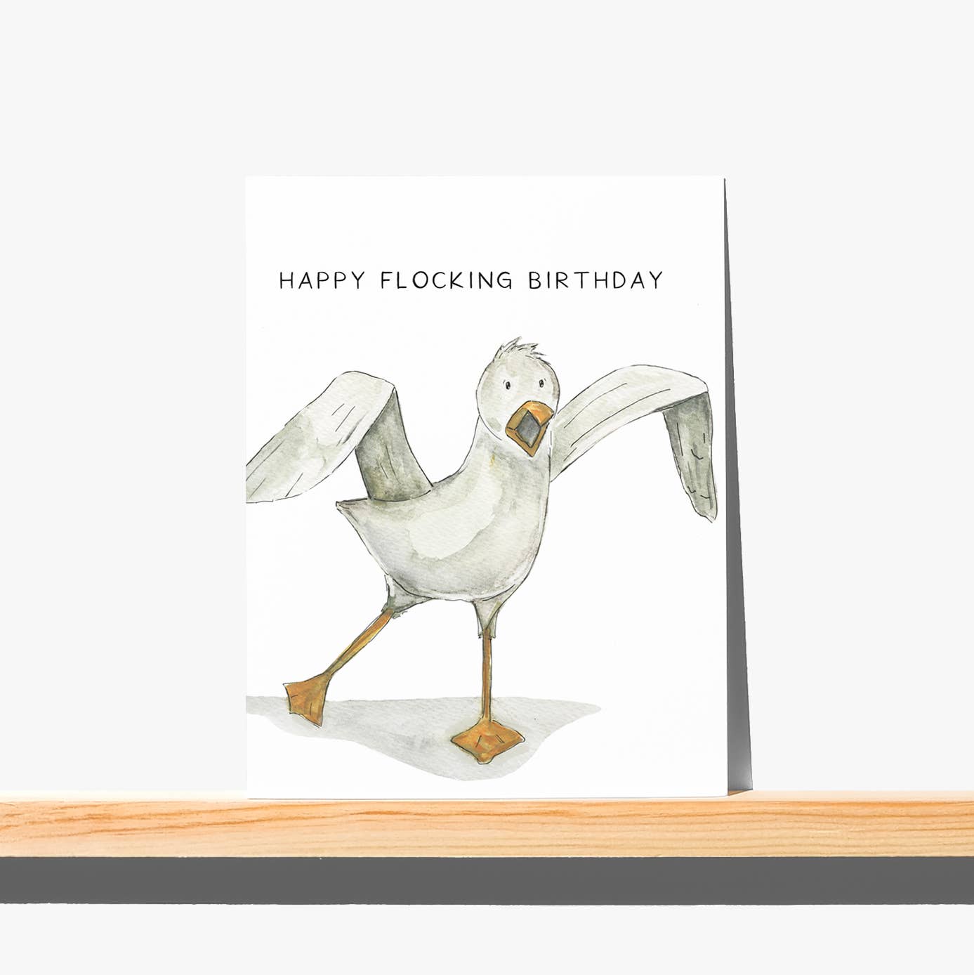 Greeting Card - Happy Flocking Birthday Seagull