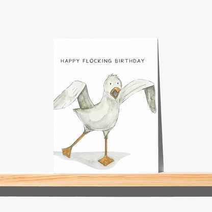 Greeting Card - Happy Flocking Birthday Seagull