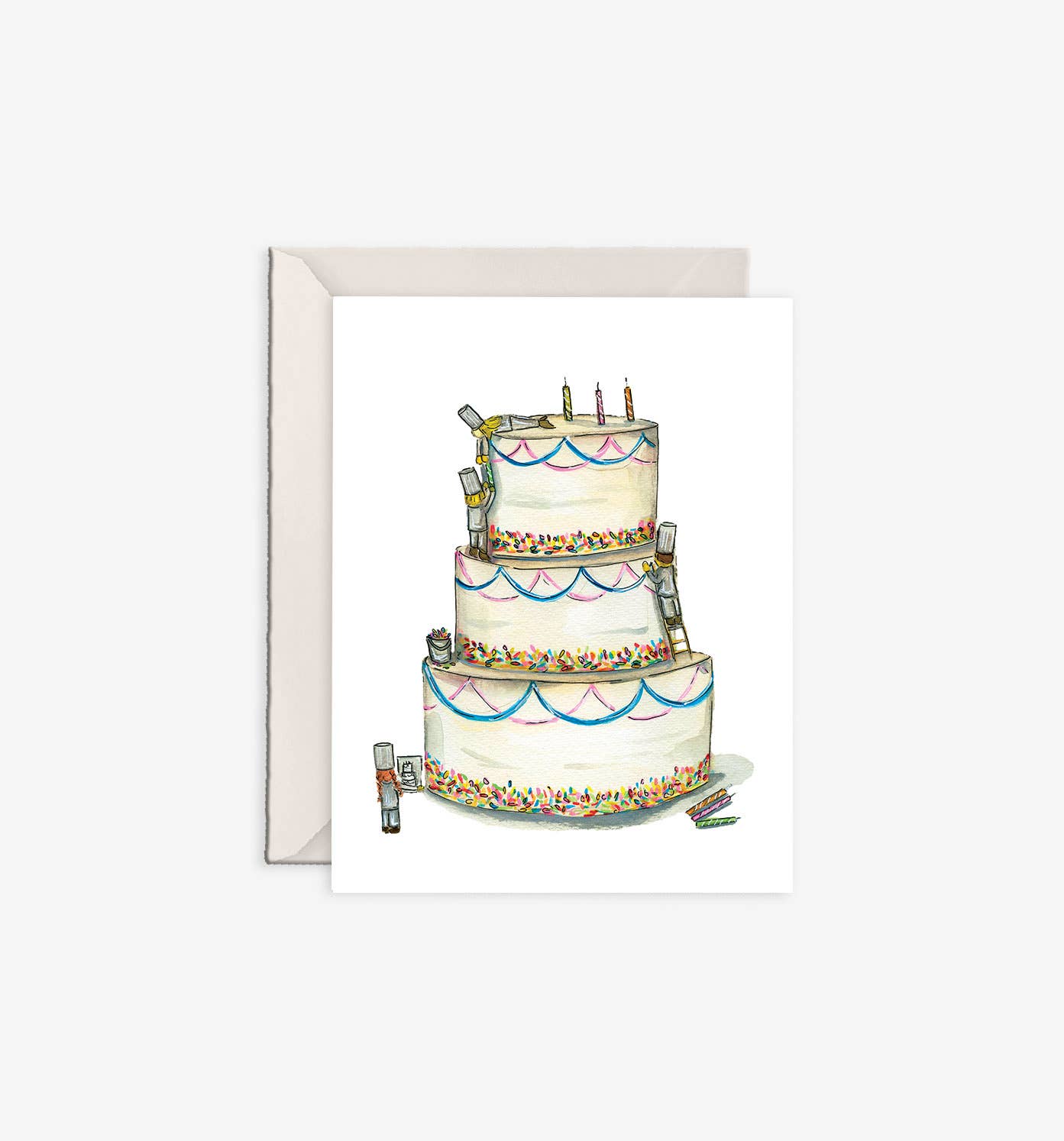 Greeting Card - Build A Cake - Birthday