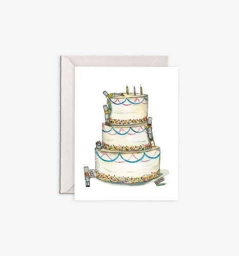 Greeting Card - Build A Cake - Birthday